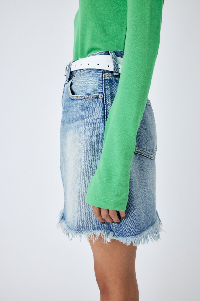 MOUSSY「FRINGE DENIM ミニスカート」|スカート|