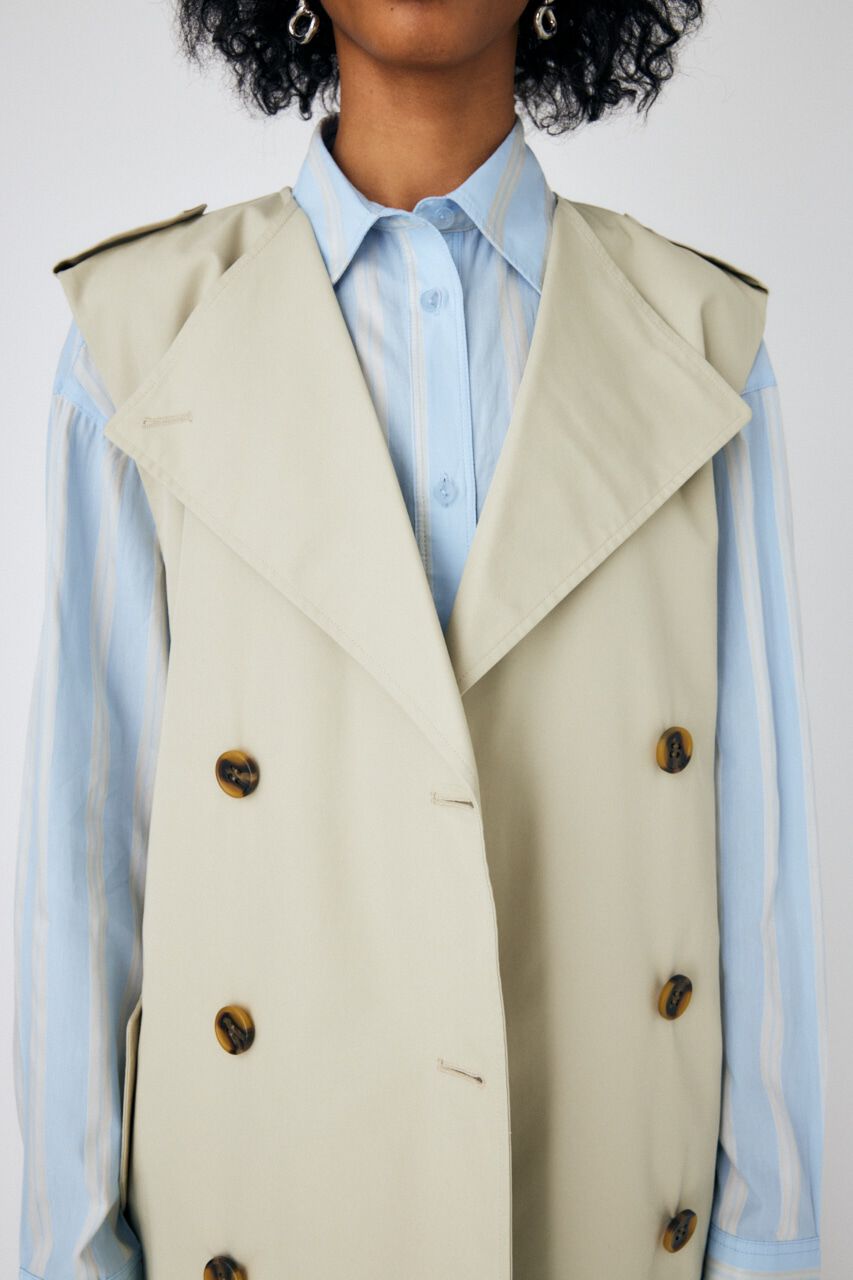 MOUSSY「SLEEVELESS トレンチ コート」|その他|