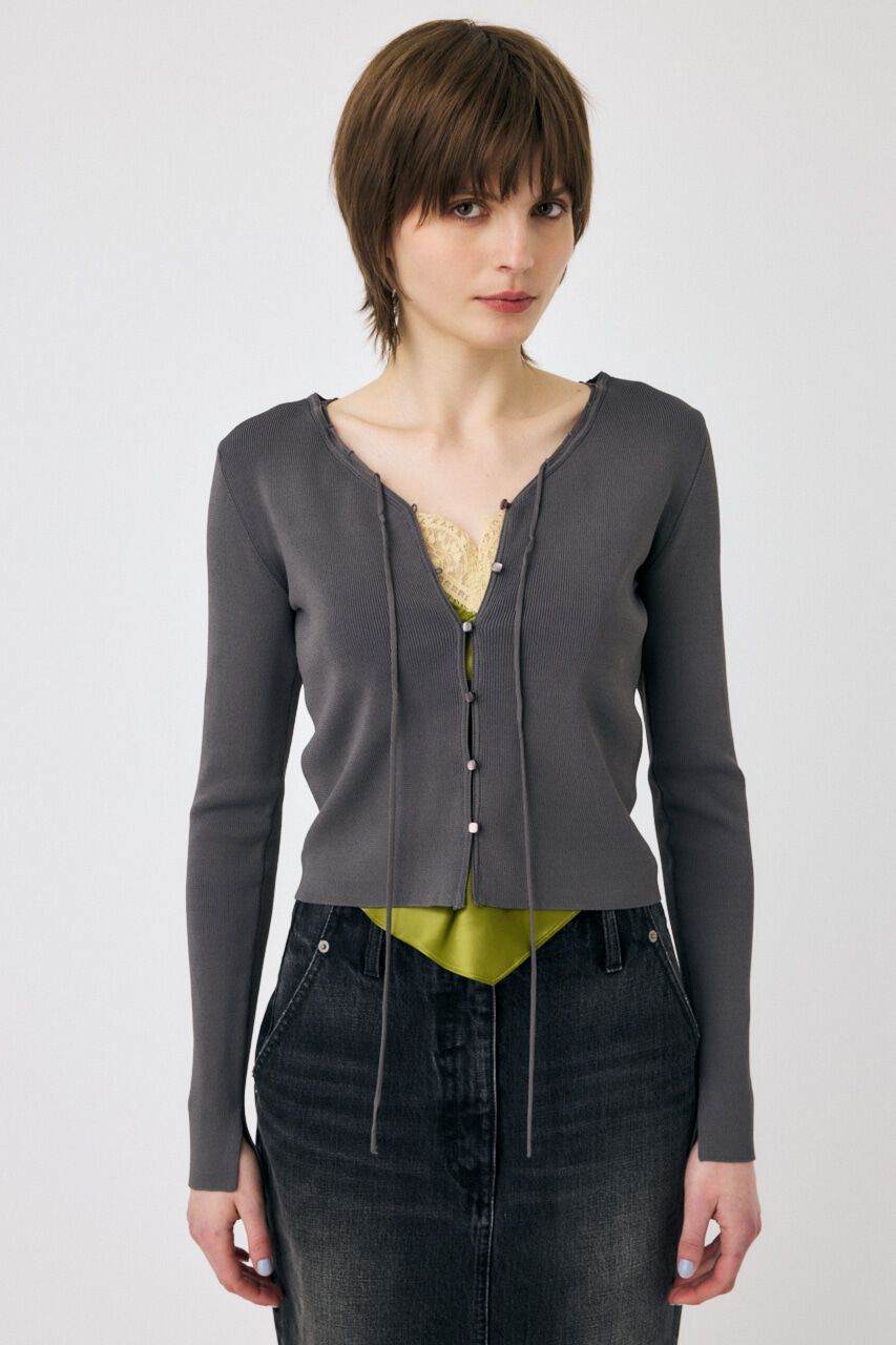 MOUSSY「LOOP ACCENT KNIT カーディガン」|カーディガン|C.GRY