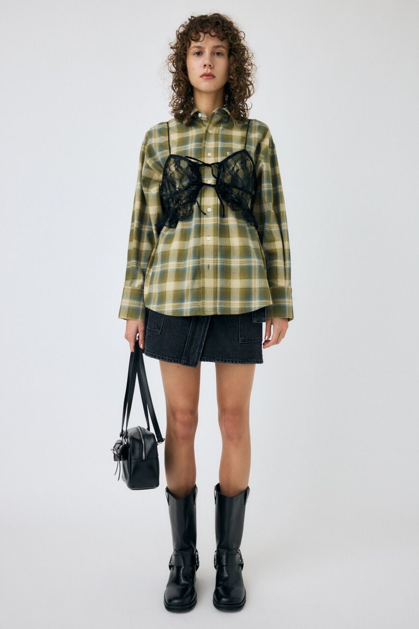 MOUSSY「WRAP デニムミニスカート」|スカート|