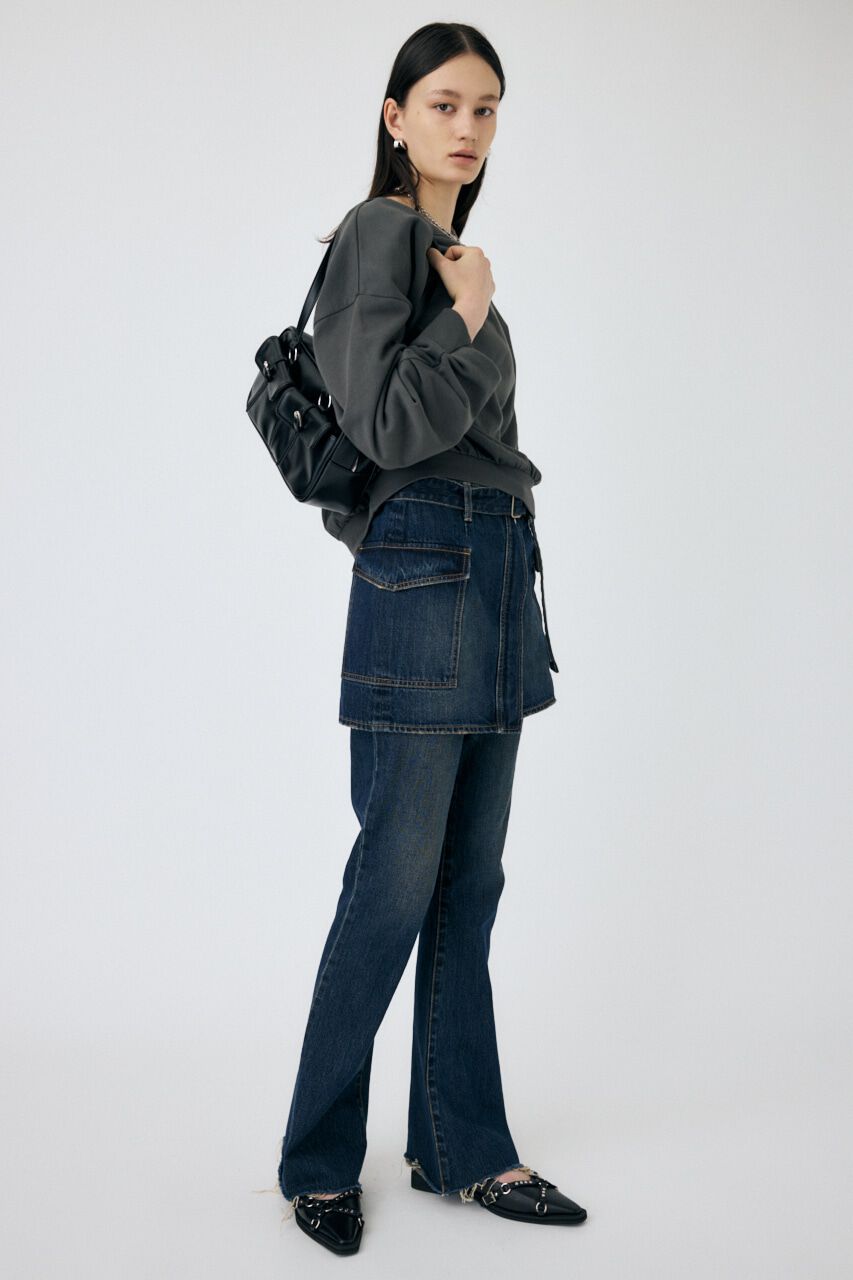 MOUSSY「WRAP デニムミニスカート」|スカート|