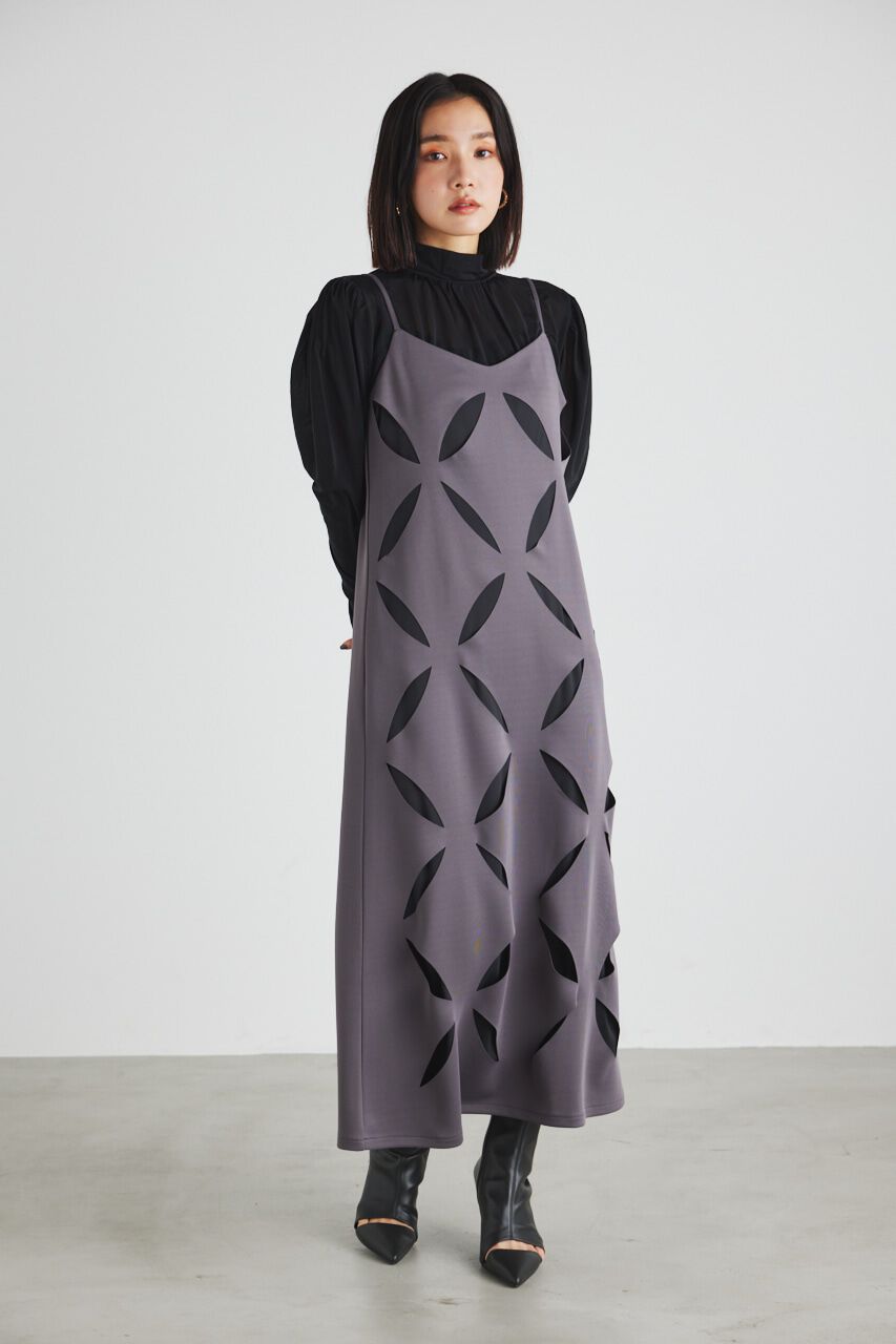 rienda「スランティングスリットキャミOP」|ワンピース|