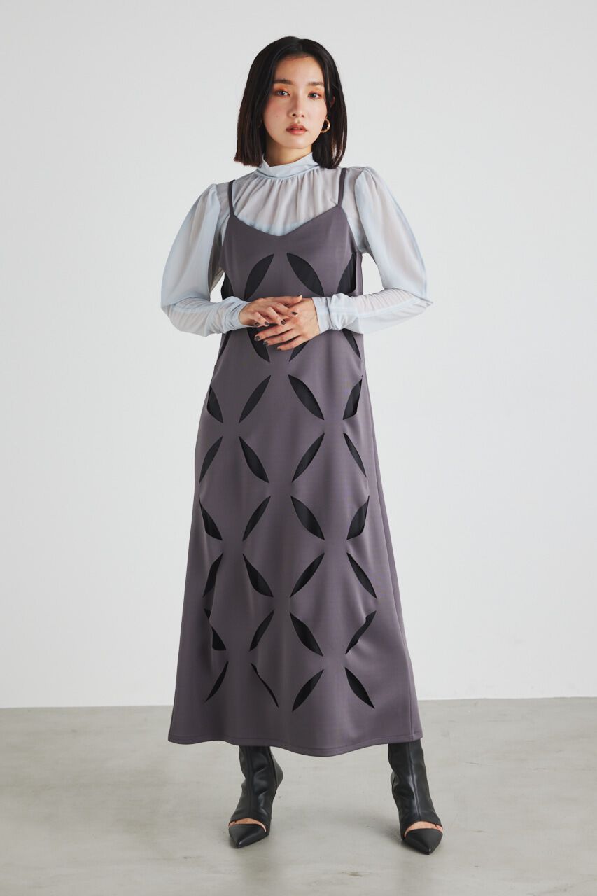 rienda「スランティングスリットキャミOP」|ワンピース|