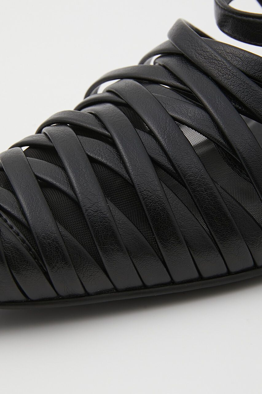 rienda「MIXボールレースアップパターンミュール」|サンダル|