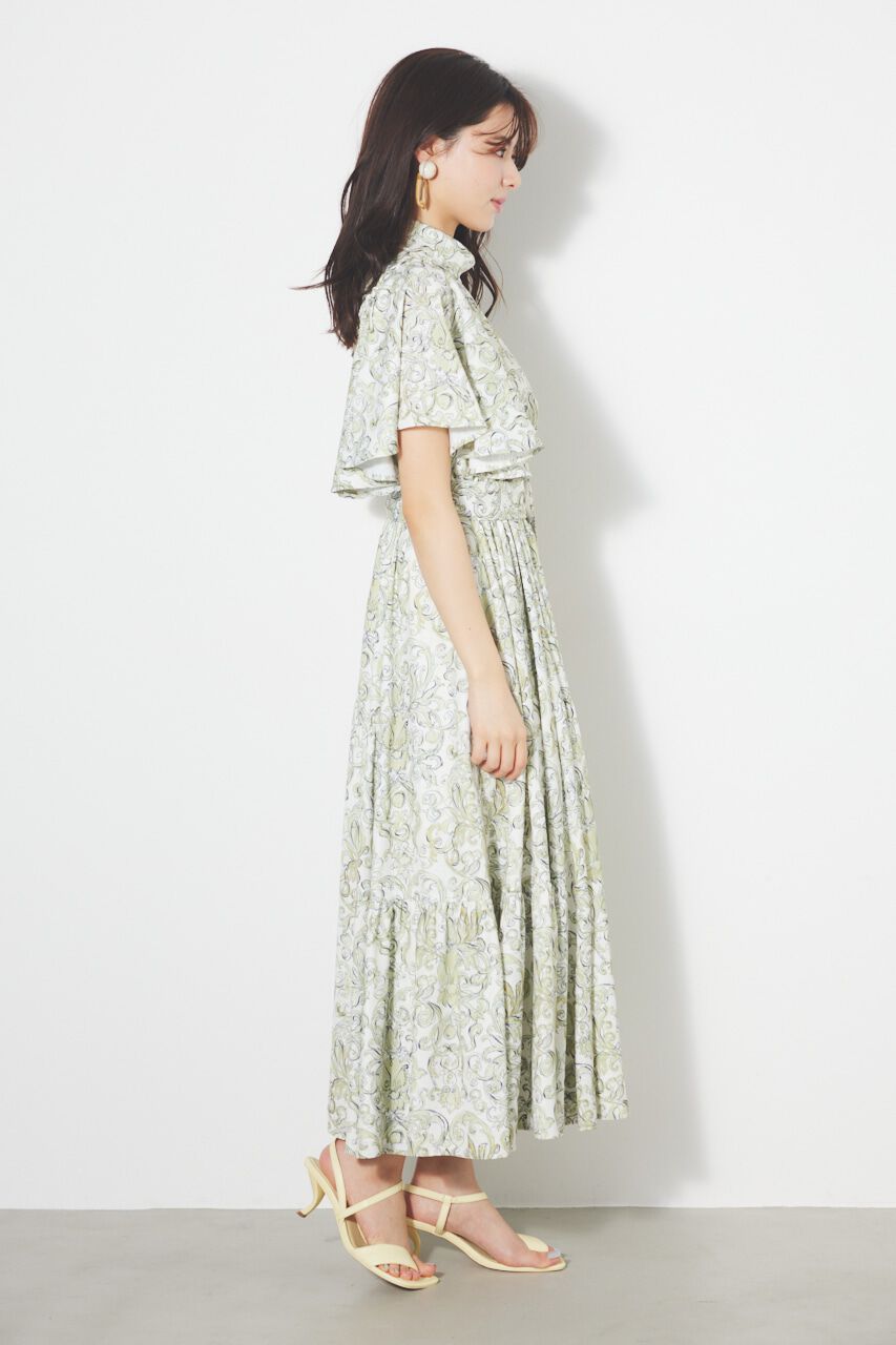 rienda「スリットショルダーフレアSLV OP」|ワンピース|