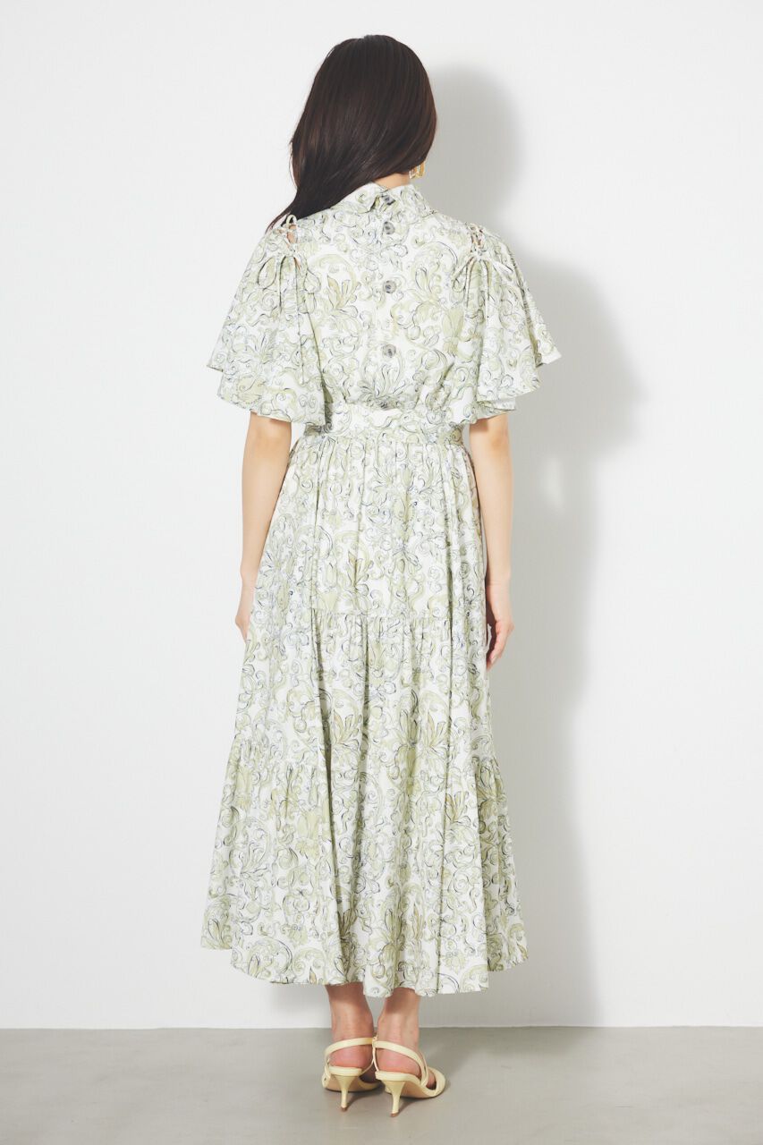 rienda「スリットショルダーフレアSLV OP」|ワンピース|