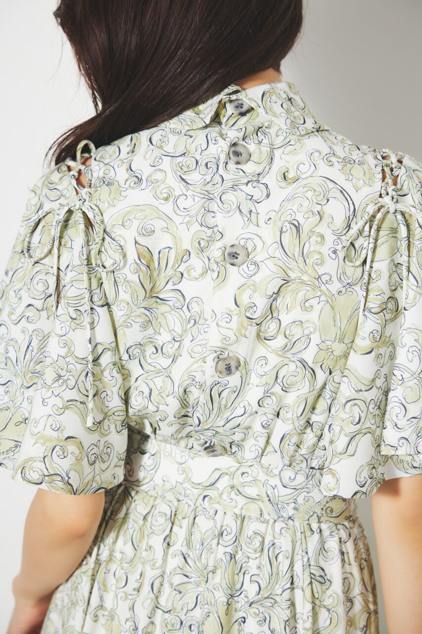 rienda「スリットショルダーフレアSLV OP」|ワンピース|