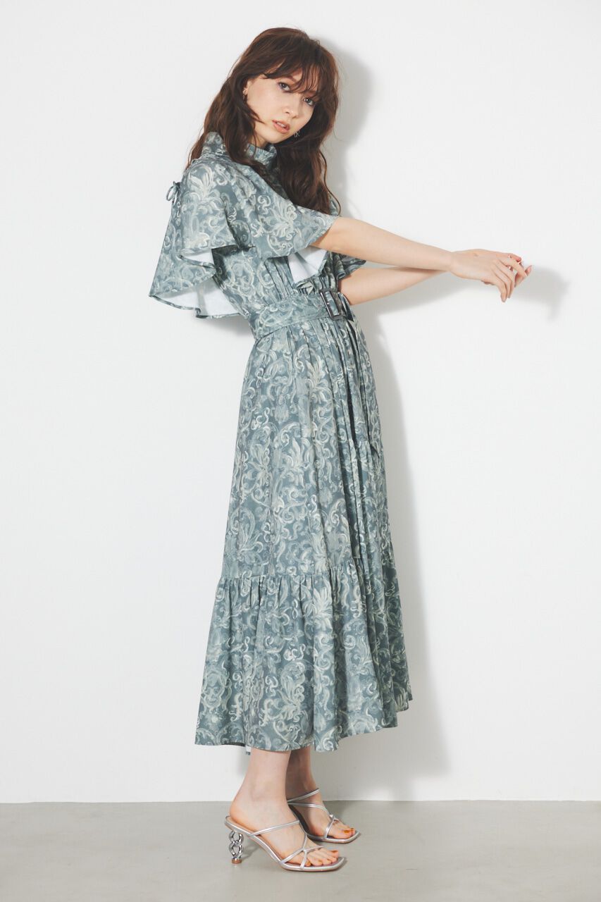 rienda「スリットショルダーフレアSLV OP」|ワンピース|