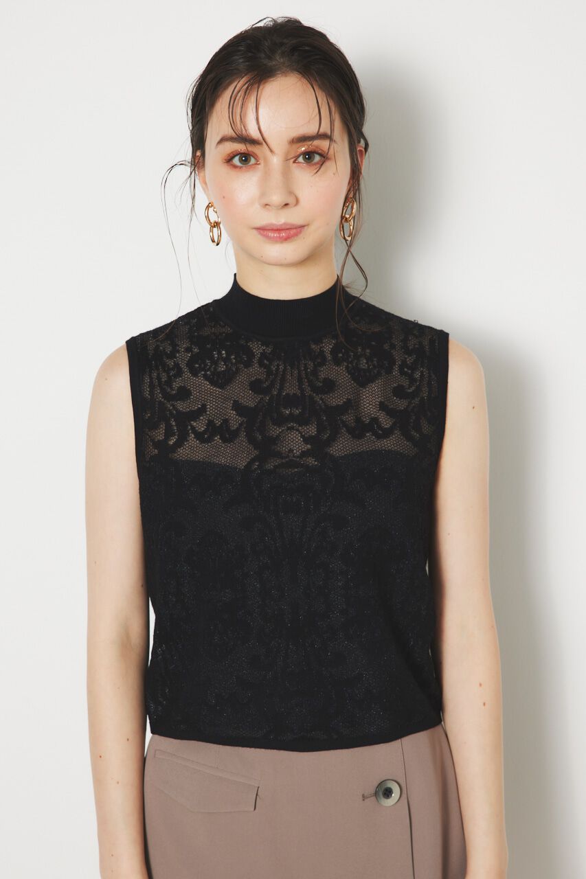 rienda「レースH/N Knit TOP」|ニット・セーター|