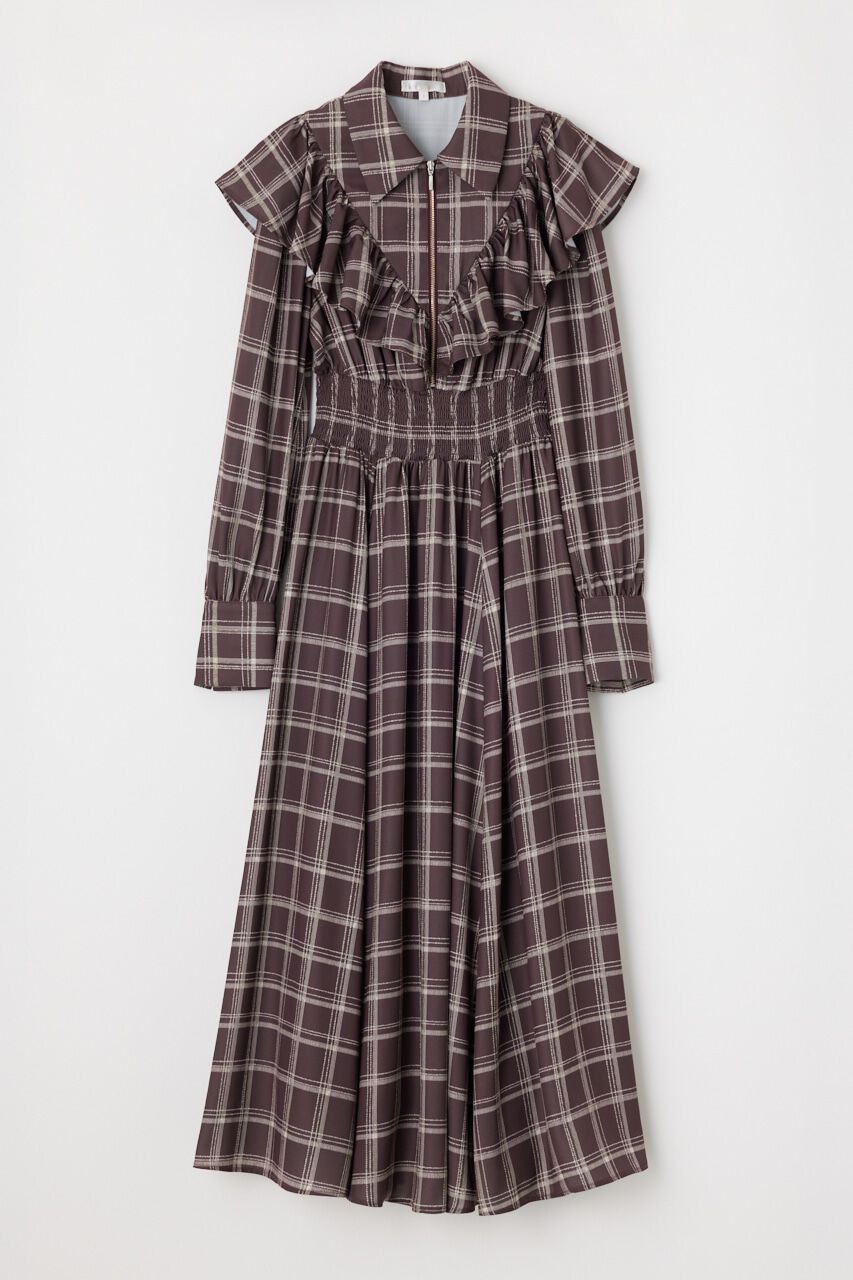 rienda「フロントZIPシャツ ワンピース」|ワンピース|