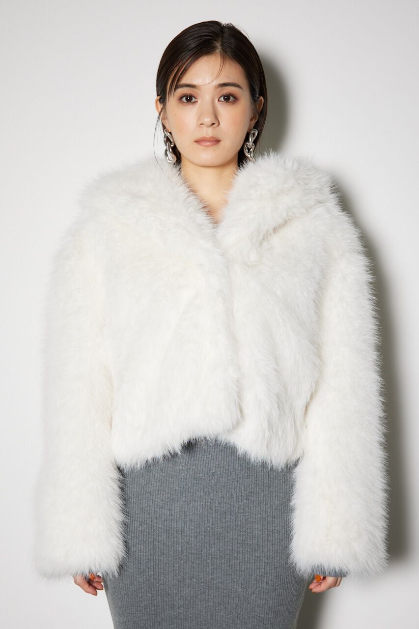 rienda「ビッグフードフェイクファーコート」|その他|