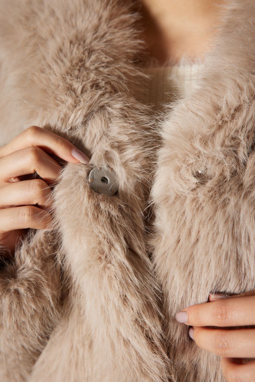 rienda「ビッグフードフェイクファーコート」|その他|