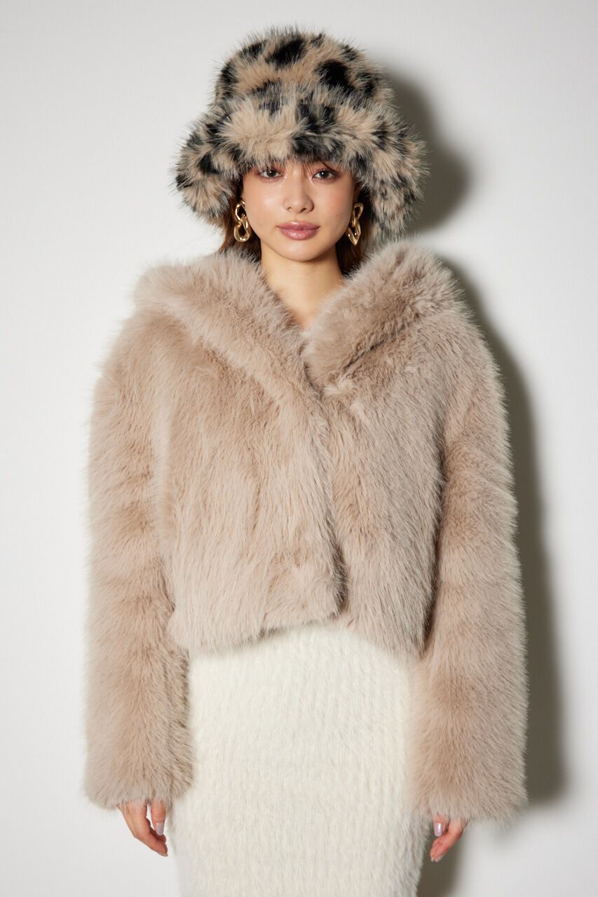 rienda「ビッグフードフェイクファーコート」|その他|