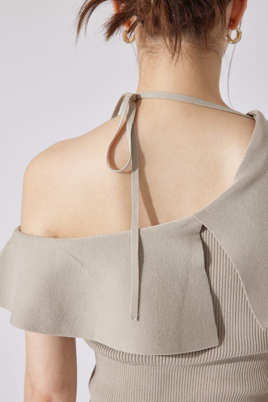 rienda「ワンショルダーニットトップス」|シャツ・ブラウス|