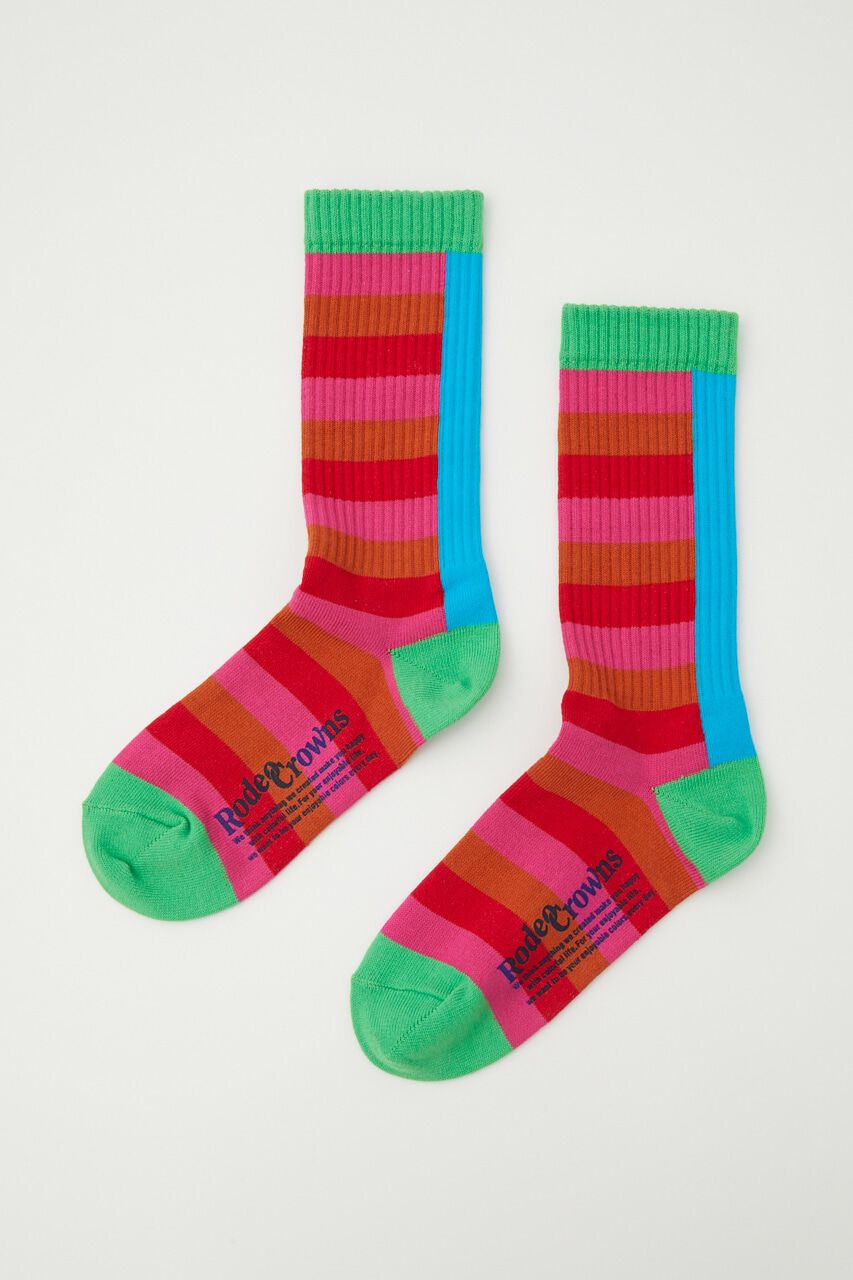 RODEO CROWNS「マルチテキスタイルソックス」|その他|柄PNK5