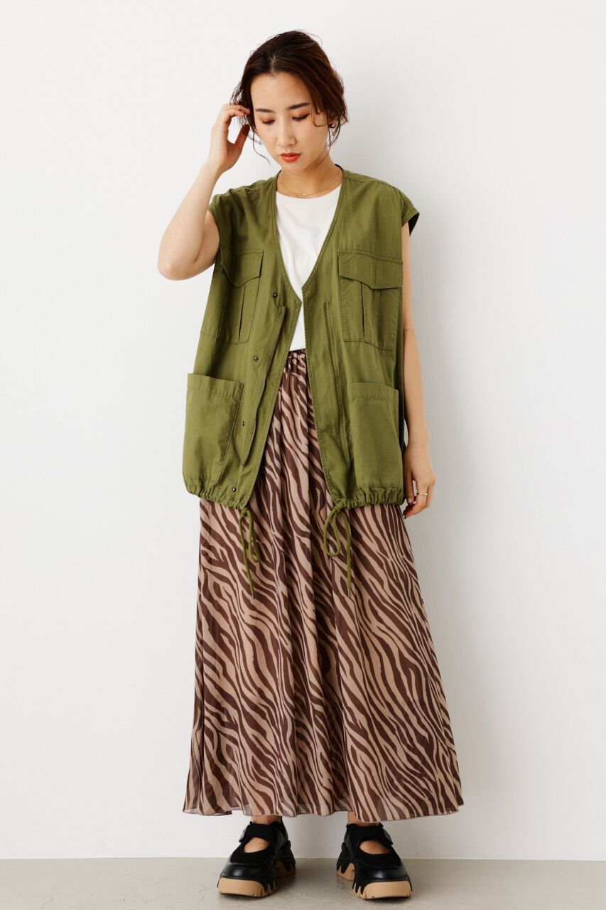 RODEO CROWNS「アニマルアソートプリントスカート」|スカート|柄BEG5