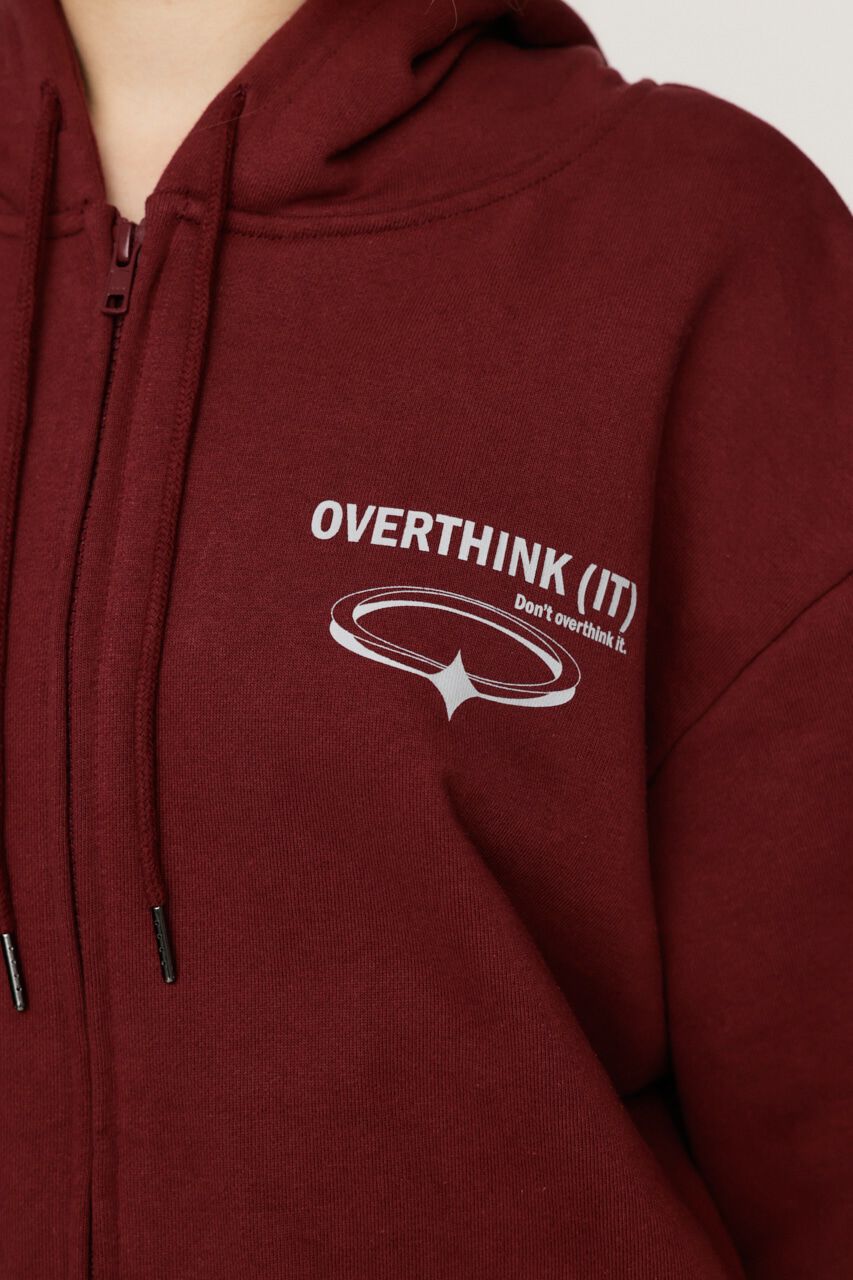 SLY「FRONT ZIP PRINT HOODIE」|パーカー|