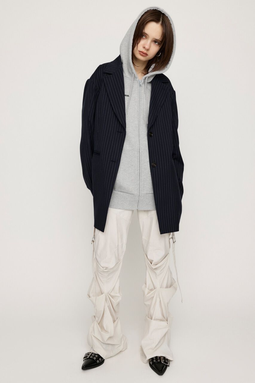 SLY「FRONT ZIP PRINT HOODIE」|パーカー|