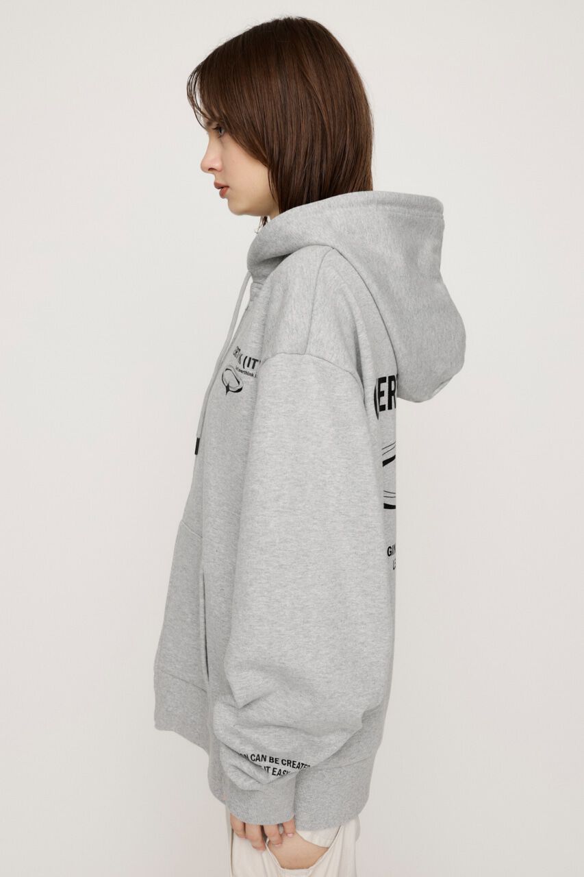 SLY「FRONT ZIP PRINT HOODIE」|パーカー|