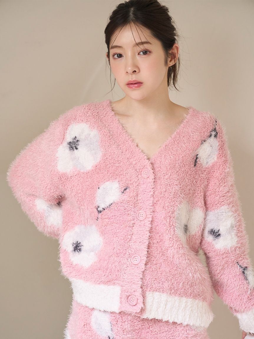 SNIDEL HOME「フラワージャガードニットカーディガン」|ルームウェア|