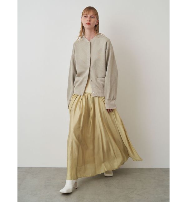 ELENDEEK「SHEER BLOCK FLARED SK」|スカート|