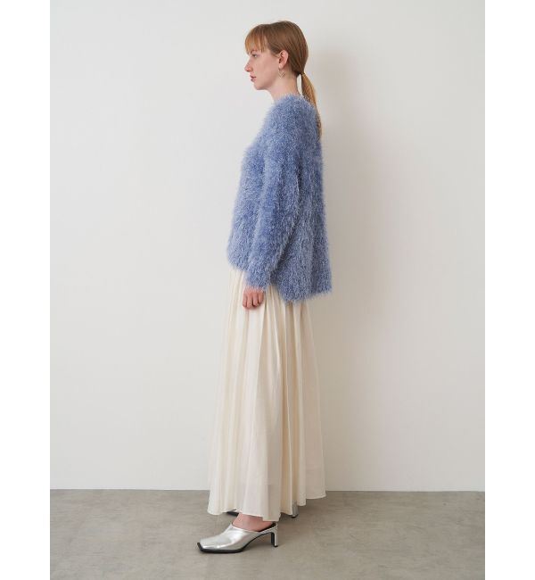 ELENDEEK「SHEER BLOCK FLARED SK」|スカート|