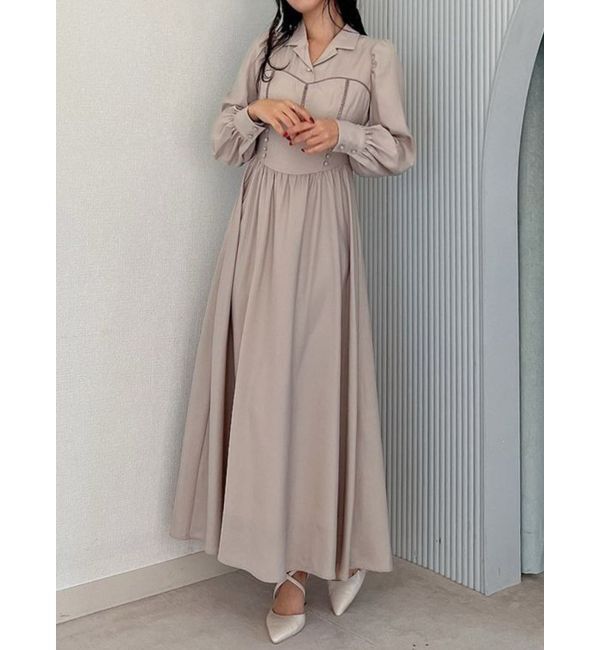 RESEXXY「オープンカラーコルセットシャツワンピース」|ワンピース|ピンク