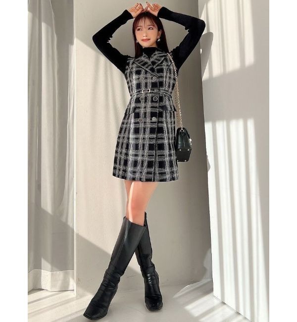 RESEXXY「ツイードノースリミニワンピース」|ワンピース|