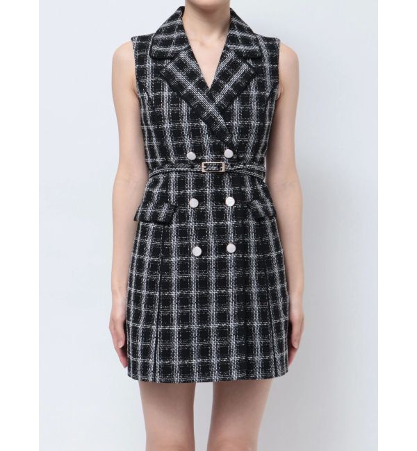 RESEXXY「ツイードノースリミニワンピース」|ワンピース|