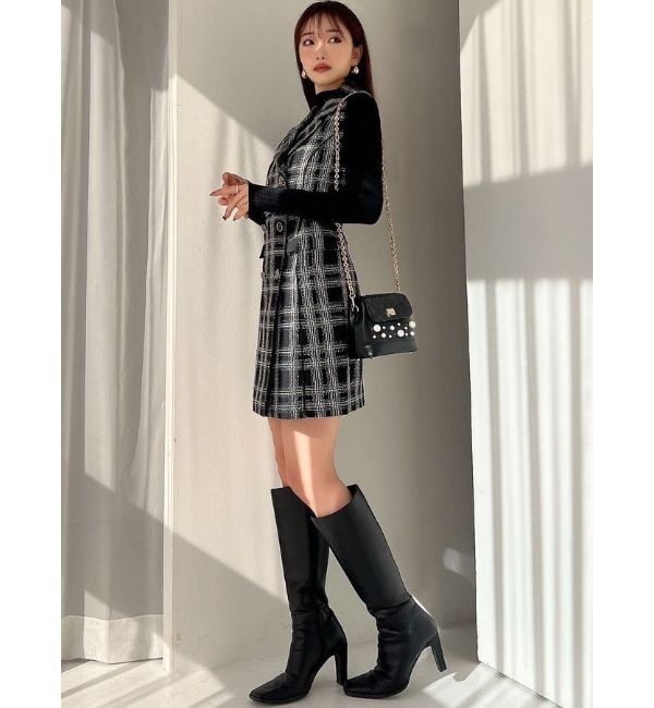 RESEXXY「ツイードノースリミニワンピース」|ワンピース|