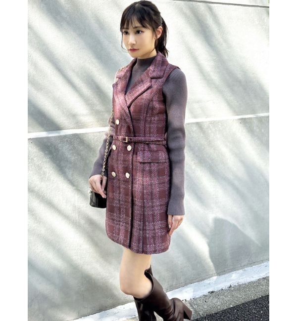 RESEXXY「ツイードノースリミニワンピース」|ワンピース|