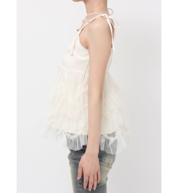 RESEXXY「チュールフリルペプラムキャミトップス」|キャミソール|