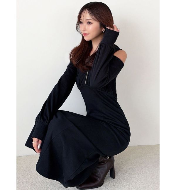 RESEXXY「レイヤードフーディワンピース」|ワンピース|