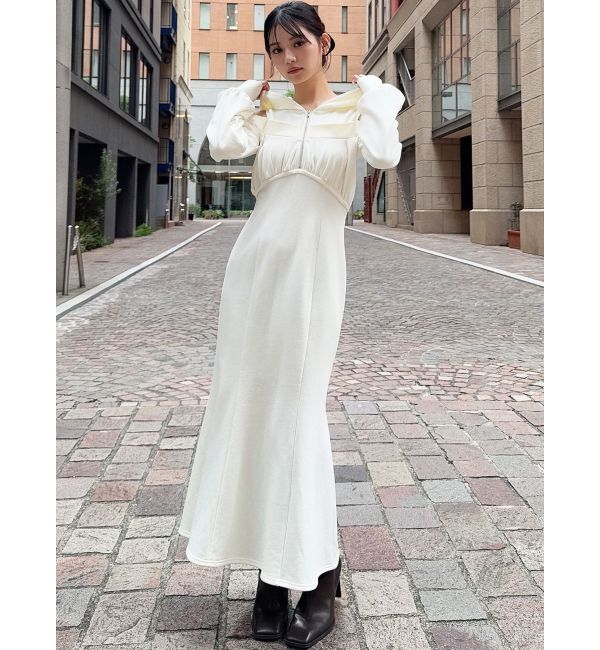 RESEXXY「レイヤードフーディワンピース」|ワンピース|