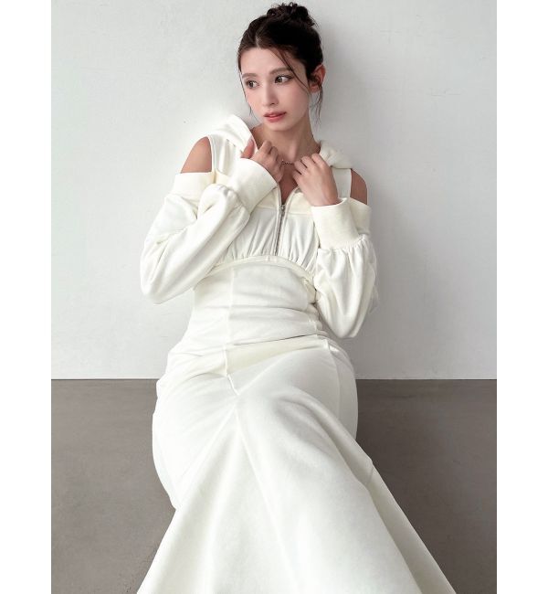 RESEXXY「レイヤードフーディワンピース」|ワンピース|