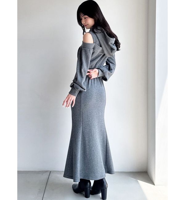 RESEXXY「レイヤードフーディワンピース」|ワンピース|