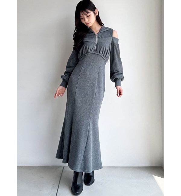 RESEXXY「レイヤードフーディワンピース」|ワンピース|