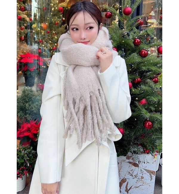 RESEXXY「グリッターボリュームフリンジマフラー」|マフラー|