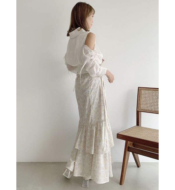 dazzlin「ギャザーパステルリブブラウス」|シャツ・ブラウス|