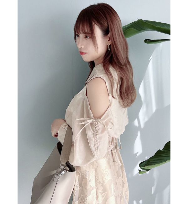 dazzlin「ギャザーパステルリブブラウス」|シャツ・ブラウス|