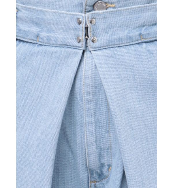 dazzlin「センターパーツホックワイドパンツ」|デニム|
