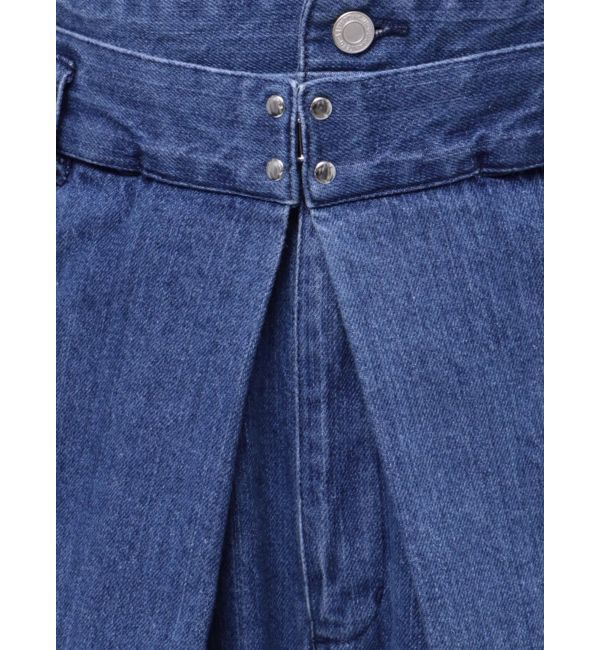 dazzlin「センターパーツホックワイドパンツ」|デニム|