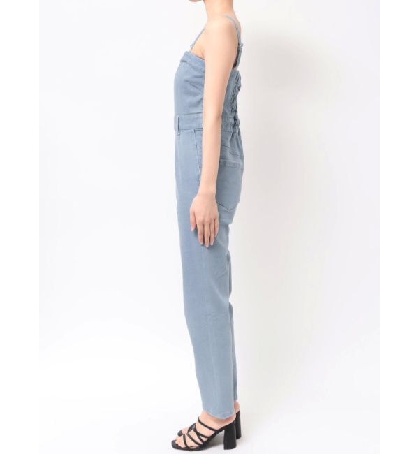 dazzlin「スリムデニムベアロンパース」|ワンピース|