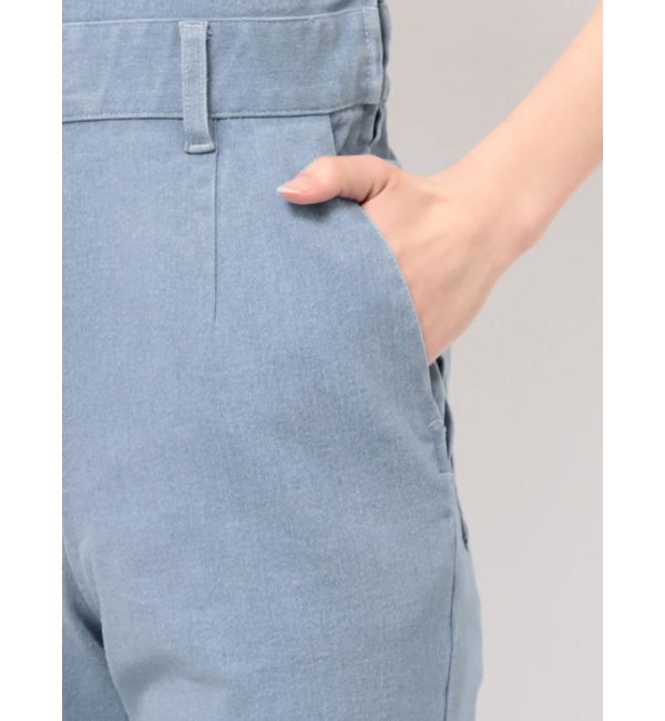 dazzlin「スリムデニムベアロンパース」|ワンピース|