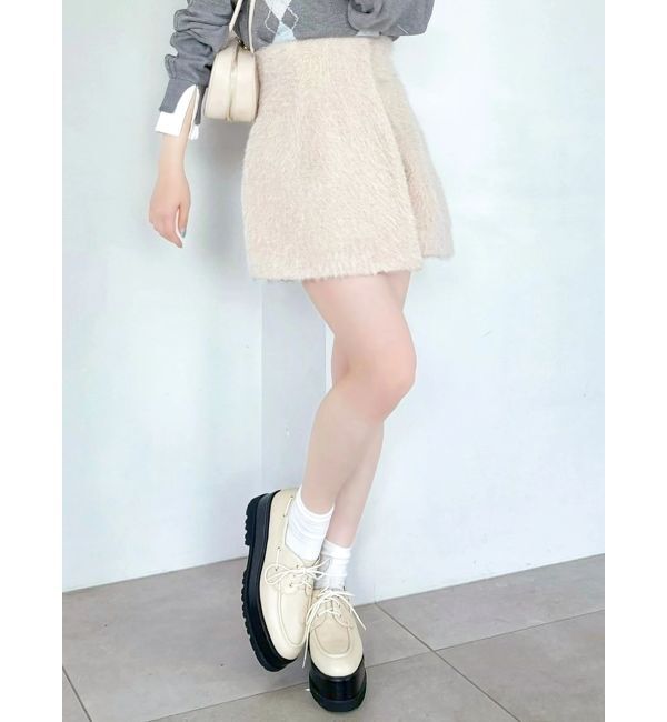 dazzlin「シャギースコート」|スカート|ピンク