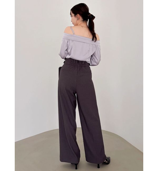 dazzlin「【久間田琳加コラボ】サテンオフショルシャツ」|シャツ・ブラウス|