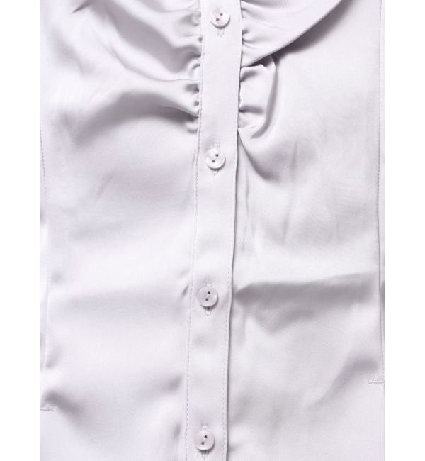 dazzlin「【久間田琳加コラボ】サテンオフショルシャツ」|シャツ・ブラウス|