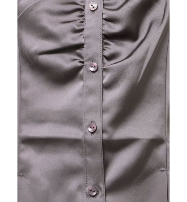 dazzlin「【久間田琳加コラボ】サテンオフショルシャツ」|シャツ・ブラウス|