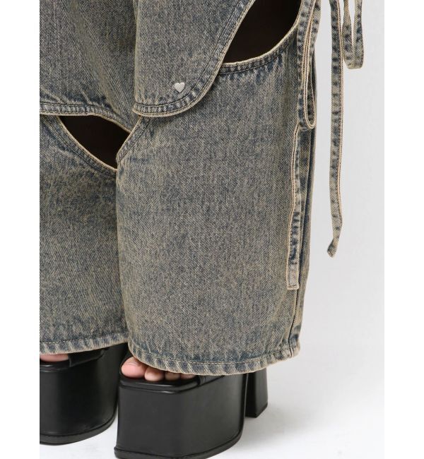 EMODA「カットアウトルーズジーンズ」|デニム|