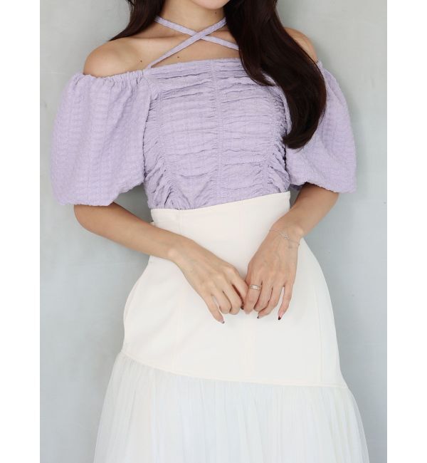 MERCURYDUO「クロップドシャーリングカットソー」|Tシャツ・カットソー|